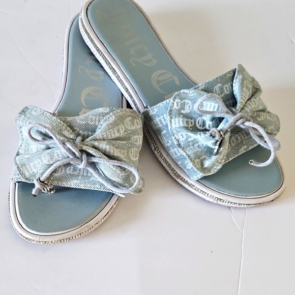 Juicy Couture Blue Sandals with Bow - Picture 6 of 6